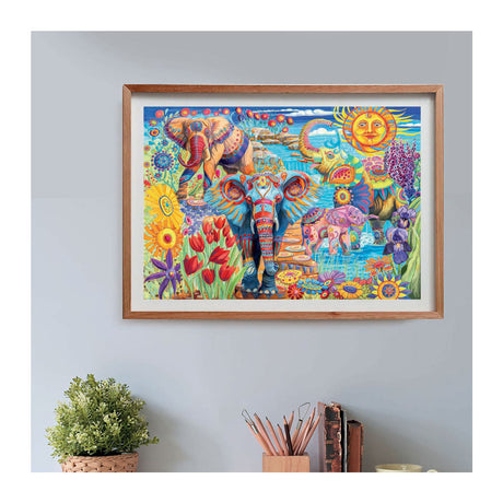 Clementoni legpuzzel kunstwerken olifanten carnaval, 500st.