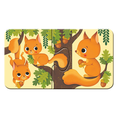 Ravensburger dieren en hun kleintjes my first puzzles - puzzel - 9x2 stukjes - vanaf 2 jaar