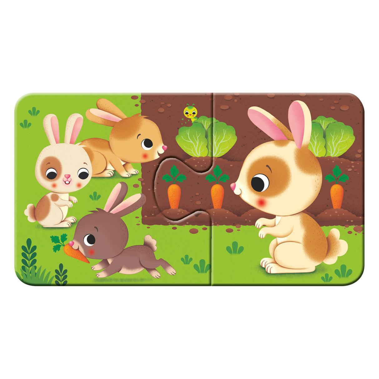 Ravensburger dieren en hun kleintjes puzzel, 9x2st.