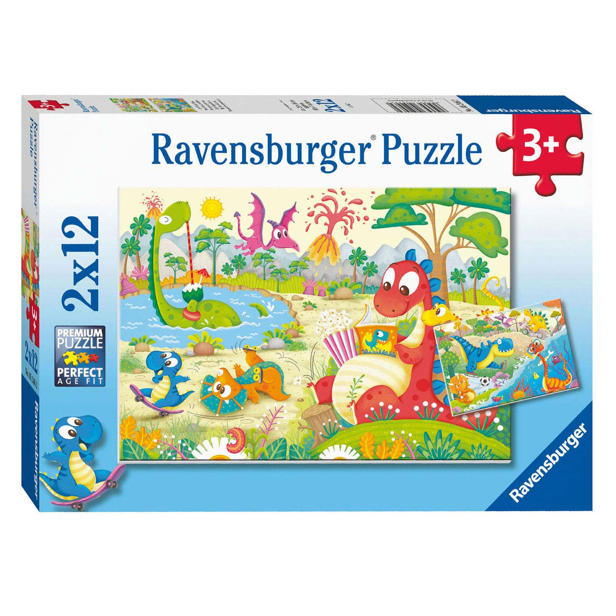 Ravensburger lievelingsdino's puzzel, 2x12st.