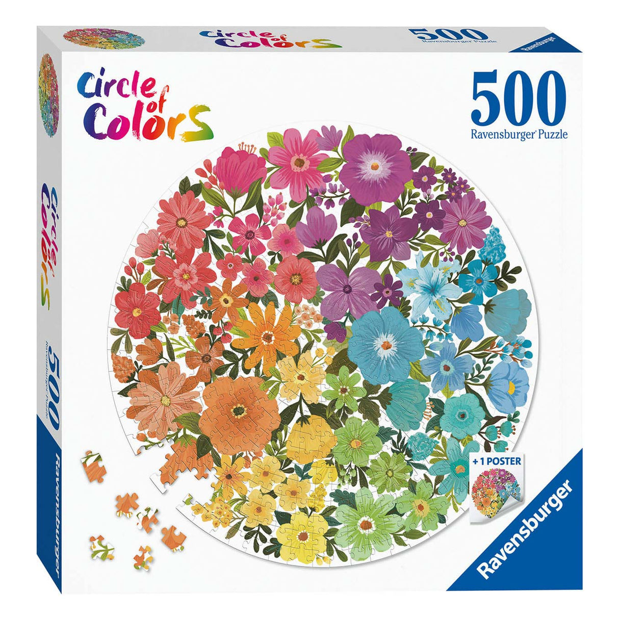 Ravensburger Circle of Colors pusler blomster, 500.