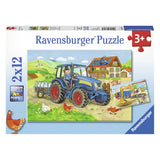 Ravensburger på byggepladsen og gårdspuslespil 2x12 stykker