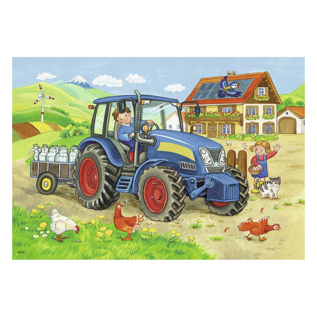 Ravensburger - On the construction site and farm Puzzle 2x12 pieces