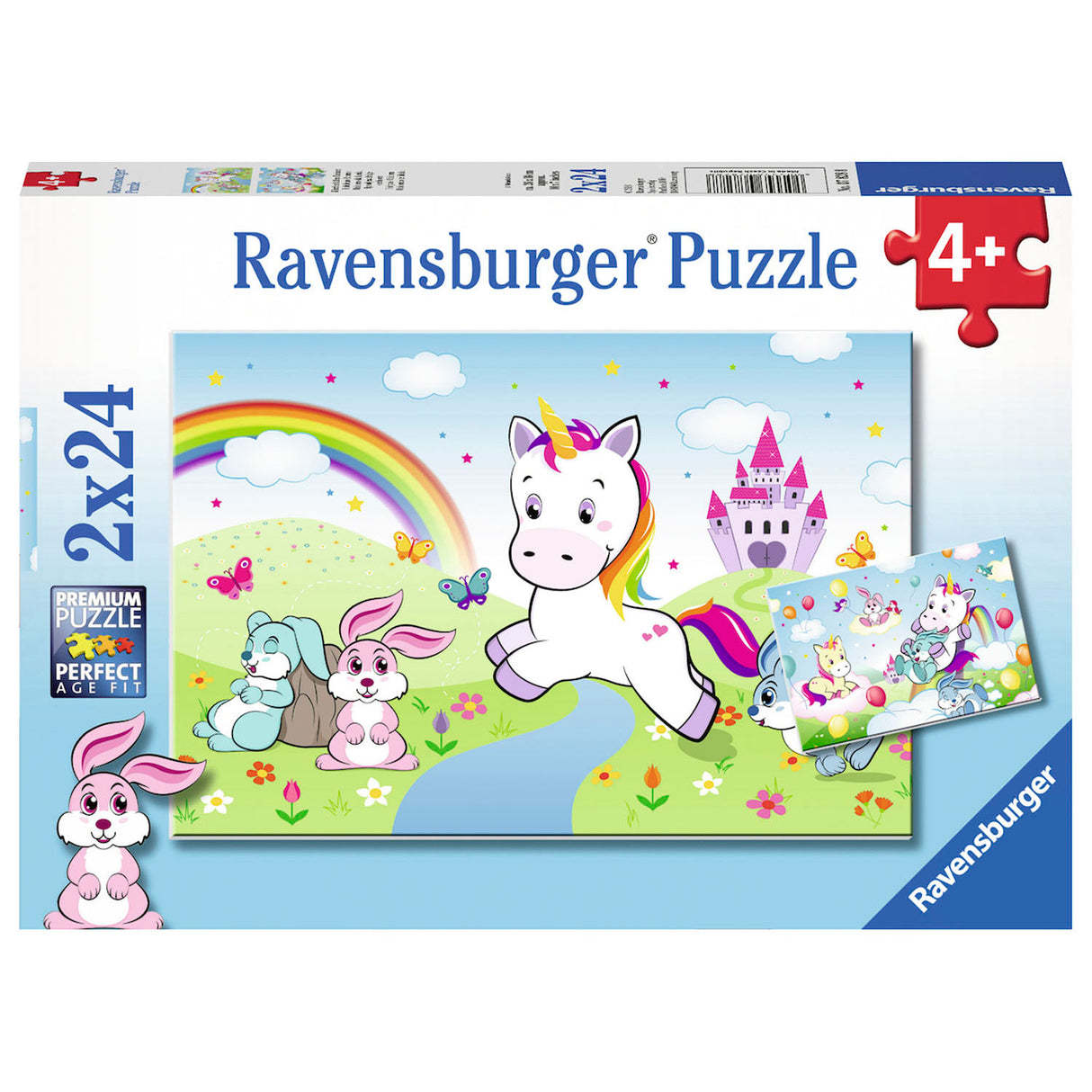 Ravensburger - Sprookjesachtige Eenhoorn Puzzel 2x24 stuks