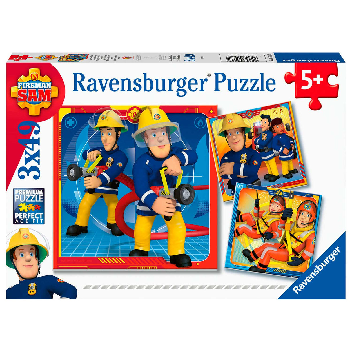 Ravensburger - Fireman Sam - Vores helt Sam 3x49st.