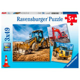 Ravensburger - Construction machinery at work Puzzle 3x49ST.