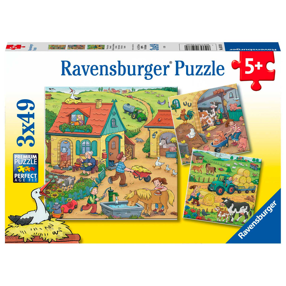 Ravensburger på gården 3x49st.