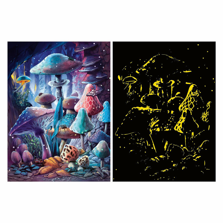 Ravensburger puzzel moonlight mushrooms (starline) 500 stukjes