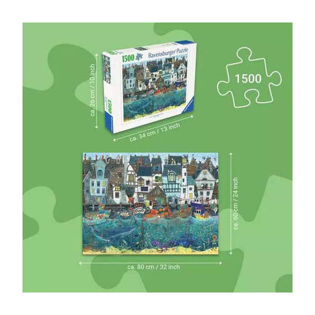 Ravensburger puzzel habour of wonders: a bustling fantasy port - legpuzzel - 1500 stukjes