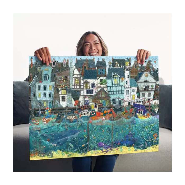 Ravensburger puzzel habour of wonders: a bustling fantasy port - legpuzzel - 1500 stukjes
