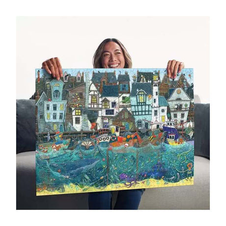Ravensburger puzzel habour of wonders: a bustling fantasy port - legpuzzel - 1500 stukjes