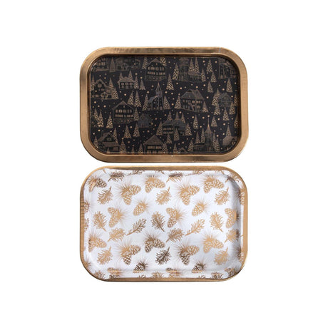 Svenska living dienblad 34x23x1,5cm metaal