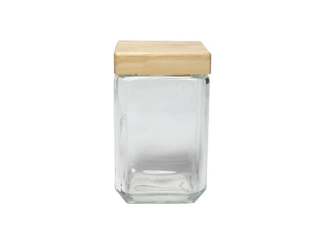 Kitchen tools voorraadpot glas 11x11xh18,5cm 1,7l