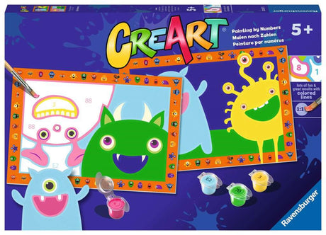 Ravensburger creart silly monsters voor kinderen - hobbypakket - vanaf 5 jaar