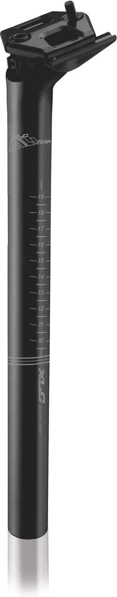 Xlc sp-o02 zadelpen - all ride – 31.6x350mm - aluminium – set back – zwart