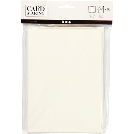 Creativ company http: www.cchobby.nl kaarten-en-enveloppen-afmeting-kaart-12-5x17-5-cm-afmeting-envelop-14x19-cm-off-white-10-set-1-doos