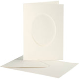 Creativ company http: www.cchobby.nl passepartout-kaarten-ovaal-afmeting-kaart-10-5x15-cm-afmeting-envelop-11-5x16-5-cm-off-white-10-set-1-doos