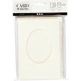 Creativ company http: www.cchobby.nl passepartout-kaarten-ovaal-afmeting-kaart-10-5x15-cm-afmeting-envelop-11-5x16-5-cm-off-white-10-set-1-doos