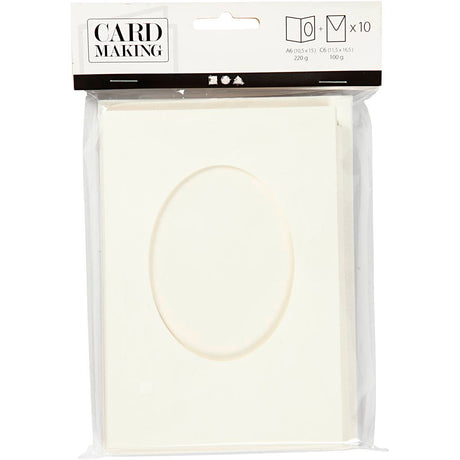 Creativ company https: www.cchobby.nl passepartout-kaarten-ovaal-afmeting-kaart-10-5x15-cm-afmeting-envelop-11-5x16-5-cm-off-white-10-set-1-doos