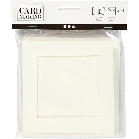 Creativ company http: www.cchobby.nl passepartout-kaarten-afmeting-kaart-12-5x12-5-cm-afmeting-envelop-13-5x13-5-cm-off-white-10-set-1-doos