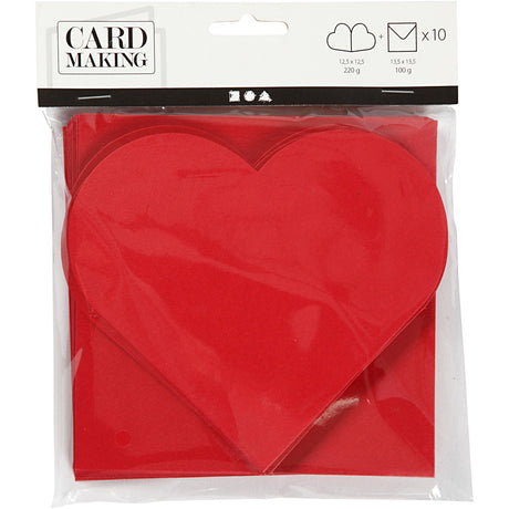 Creativ company http: www.cchobby.nl hartvormige-kaarten-afmeting-kaart-12-5x12-5-cm-afmeting-envelop-13-5x13-5-cm-rood-10-set-1-doos