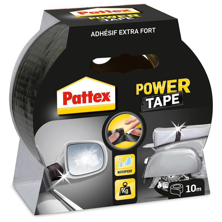 Pattex power tape 10 m zwart | power ducktape voor universeel gebruik | waterdichte extreem sterk | premium grip ducktape.