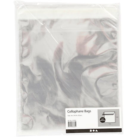 Creativ company cc cellofaan zakjes 16x16 cm 20 stuks