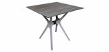 Sens tuintafel jasper 80x80cm kunststof donker grijs