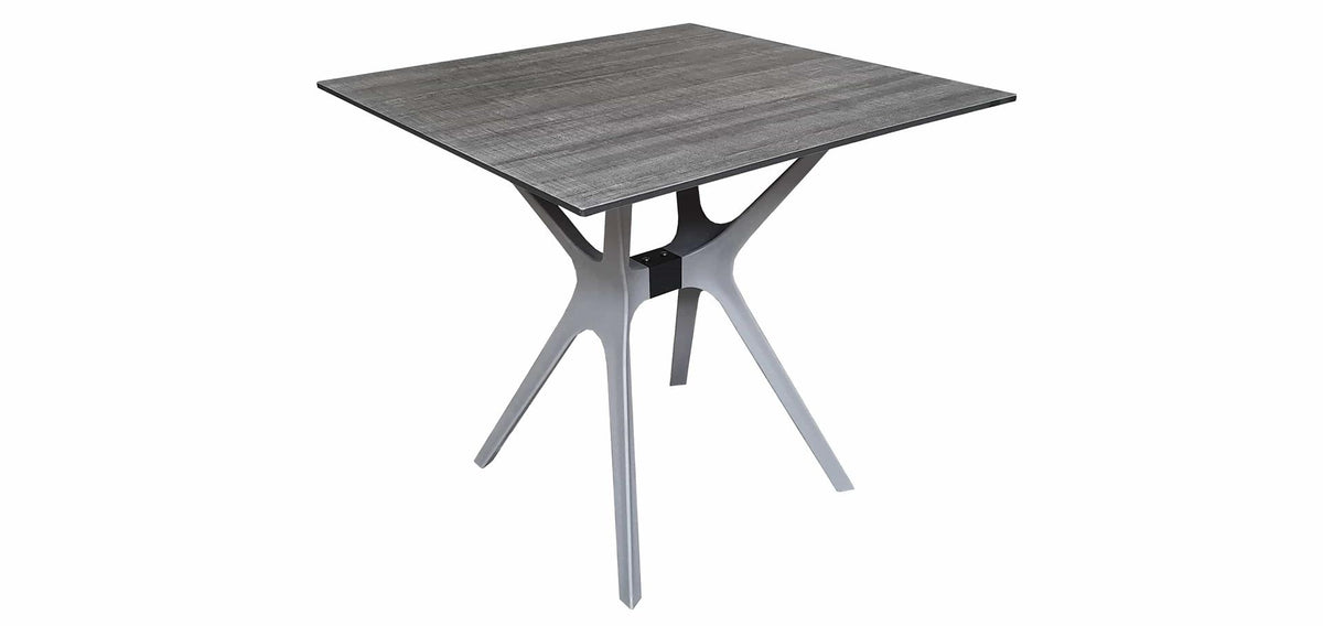 Sens tuintafel jasper 80x80cm kunststof donker grijs