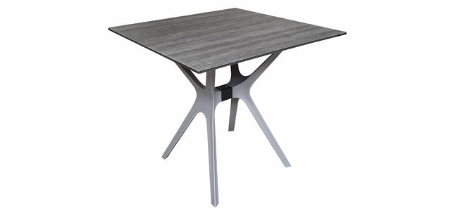 Sens tuintafel jasper 80x80cm kunststof donker grijs