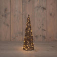 Anna's collection verlichte kegel 60led classicwarm 40cm werkt op 3xaa batterijen met 6uur timer