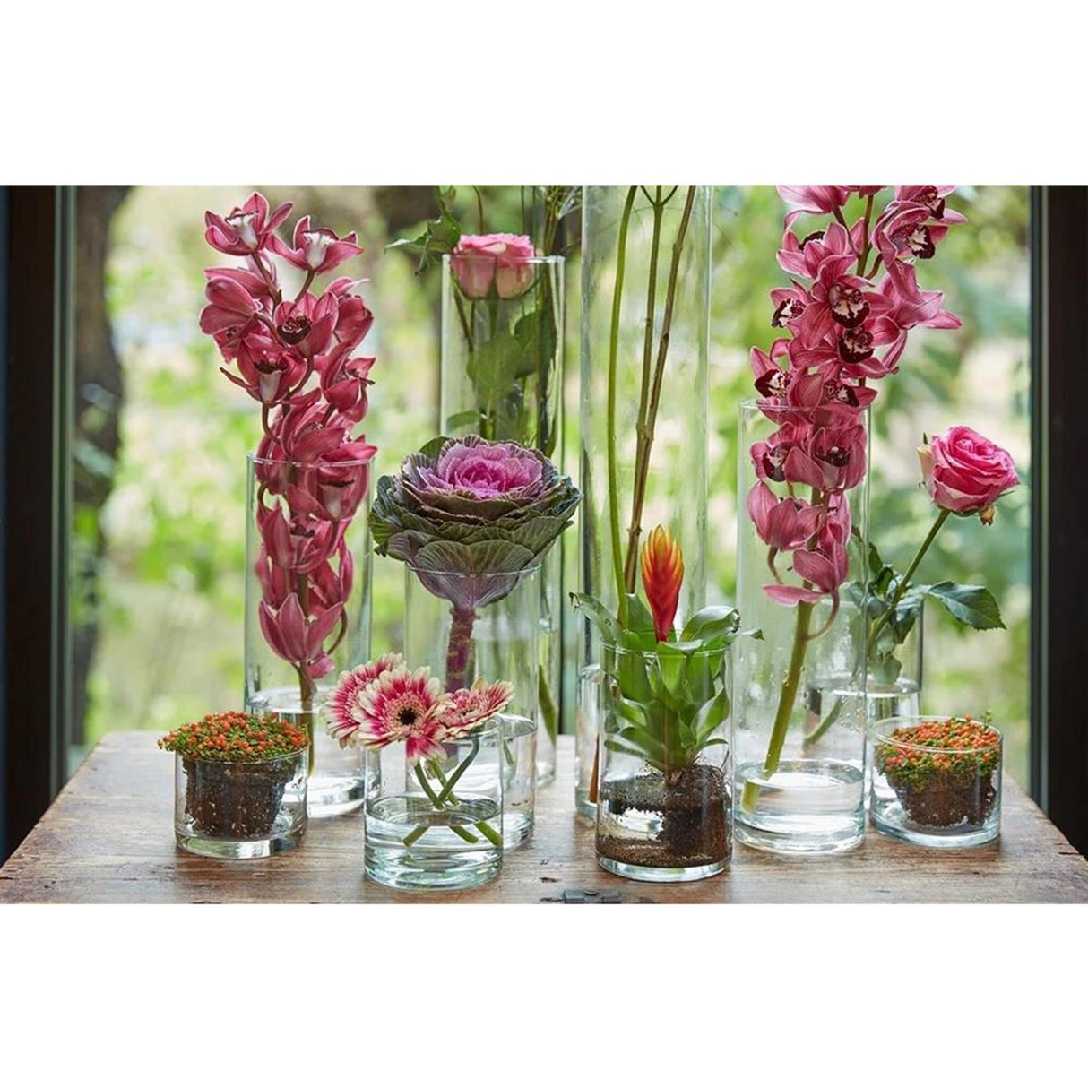B-living cilindervaas glas ø9xh30cm