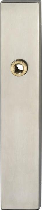 Impresso schild blind vierkant verdekt rvs - geveerd schild voor binnendeur - inclusief bevestigingsmateriaal - set van 2 platen - afmeting 40 x 230 mm - kleur zilver