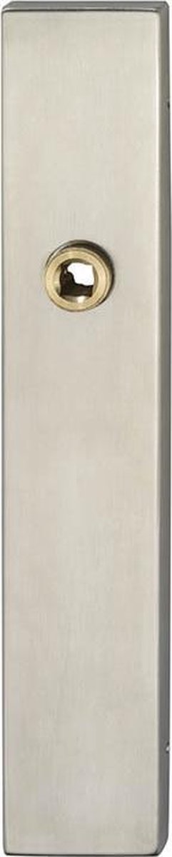Impresso schild blind vierkant verdekt rvs - geveerd schild voor binnendeur - inclusief bevestigingsmateriaal - set van 2 platen - afmeting 40 x 230 mm - kleur zilver