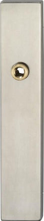 Impresso schild blind vierkant verdekt rvs - geveerd schild voor binnendeur - inclusief bevestigingsmateriaal - set van 2 platen - afmeting 40 x 230 mm - kleur zilver