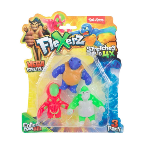 Toi-toys fun anti stressfiguur -flexerz-3st 6cm rekbaar 2ass