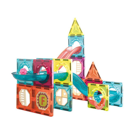 Toi-toys bouwset magneetpanelen knikkerbaan - 78dlg.