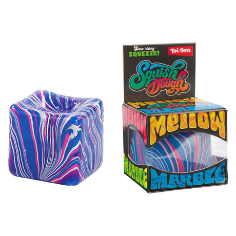 Toi toys toi-toys squishdough knijpkubus -marble- 5cm 160gr 4ass