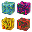 Toi-toys squishdough knijpkubus xl marmer - 10cm 500gr