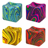 Toi-toys squishdough knijpkubus xl marmer - 10cm 500gr