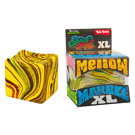 Toi toys toi-toys squishdough knijpkubus -marblexl- 8cm 660gr 4ass