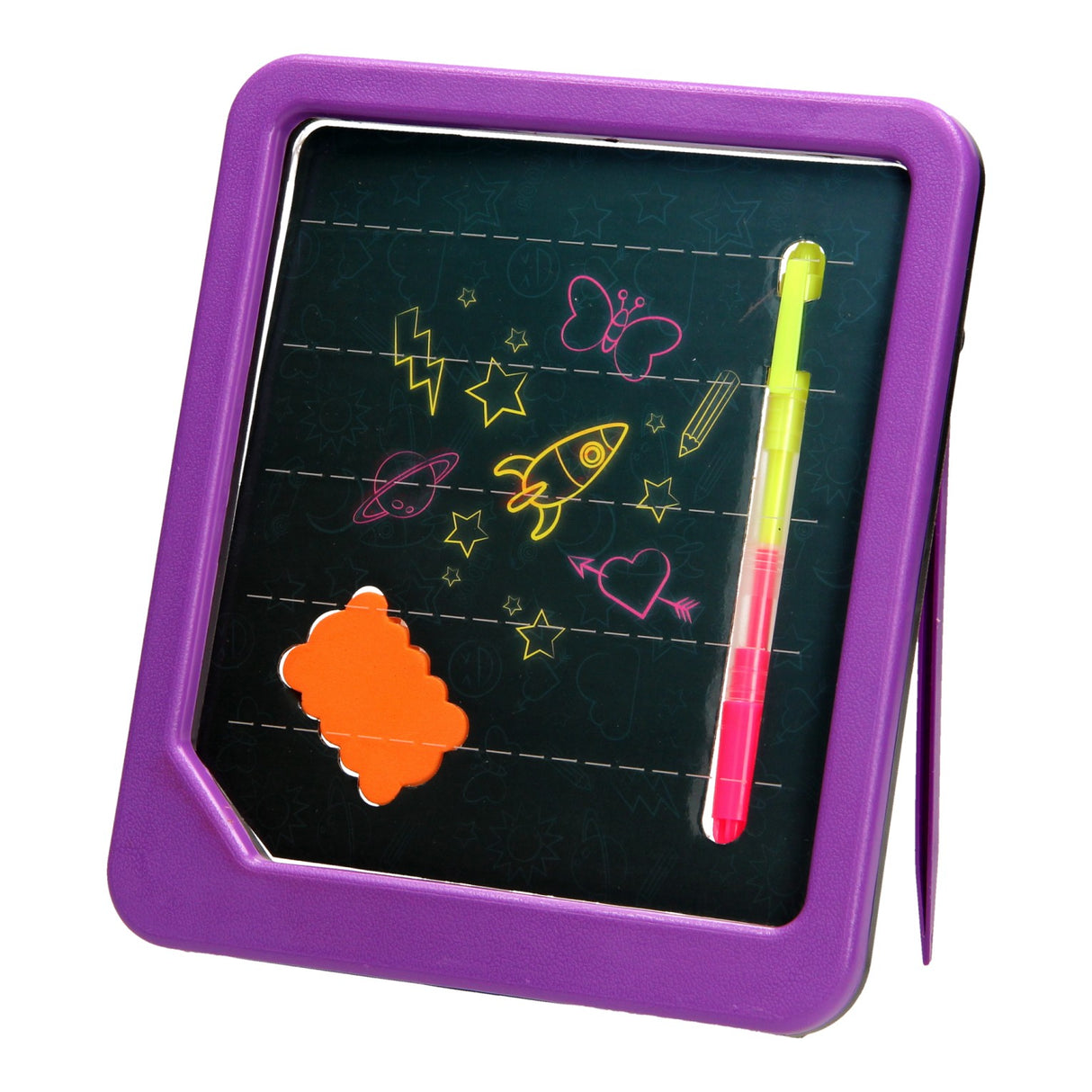 Tekenbord Neon Glow met Stift en Spons