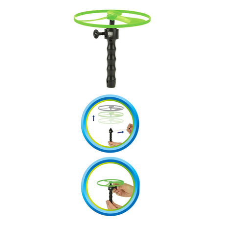 Toi-toys flying discs air 12 cm groen rood 3-delig