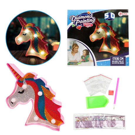 Toi-toys Diamantmalerei Lampe Einhorn