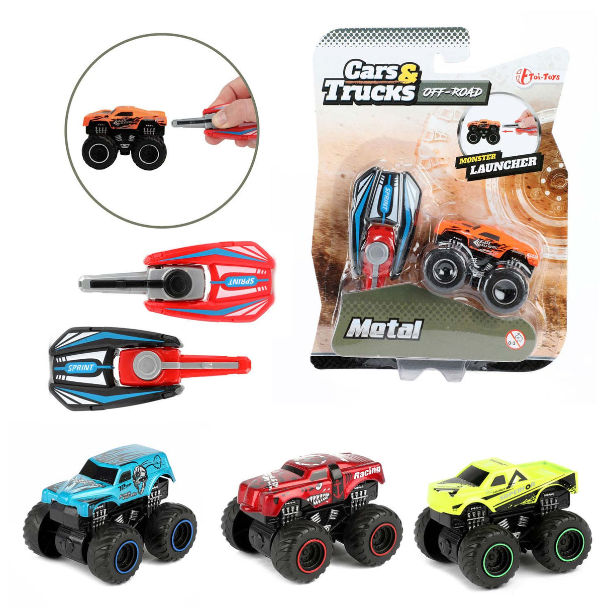 Toi-Toys Trucks schießen Mini Monster Truck