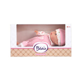 Beau baby liggende babydukke med flaske, 30 cm