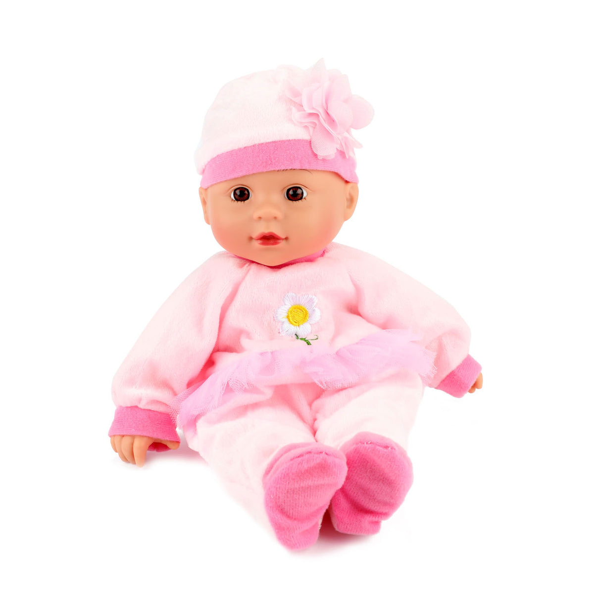 Beau Baby Babypop met Flesje, 30cm