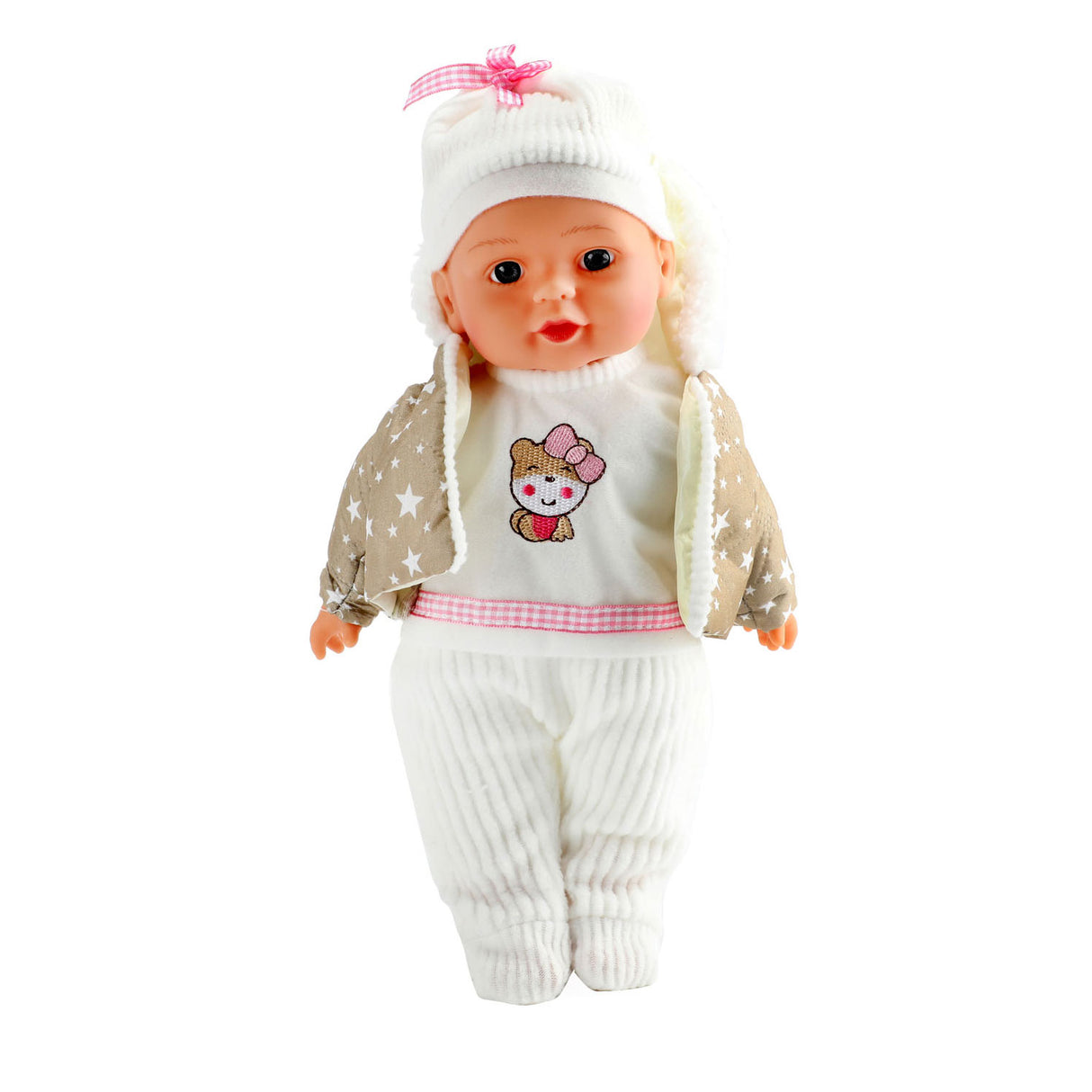 Toi-toys encantador bebé babypop ropa de invierno y botella