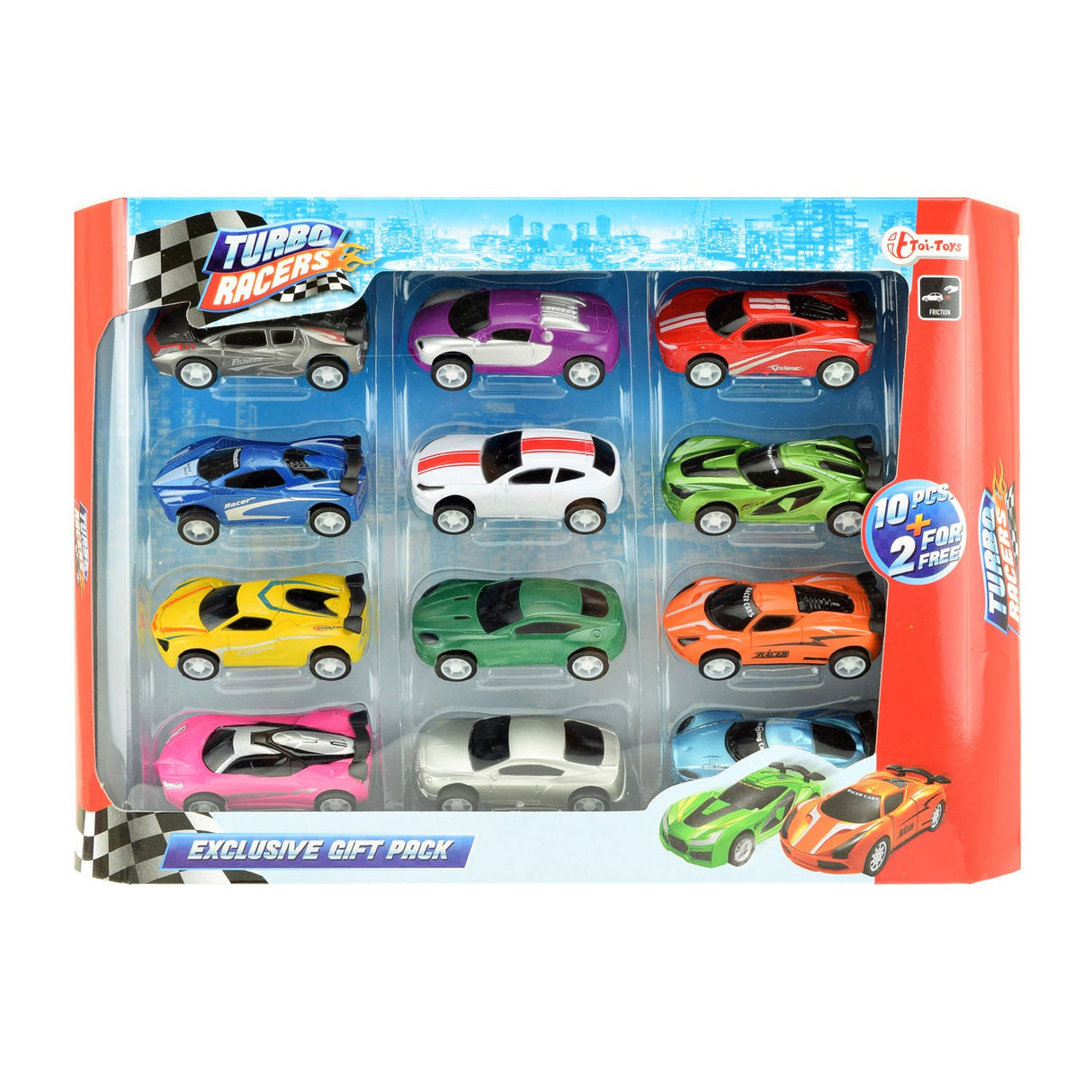 Toi-toys Turbo Racers stahují zpět super auta, 12st.