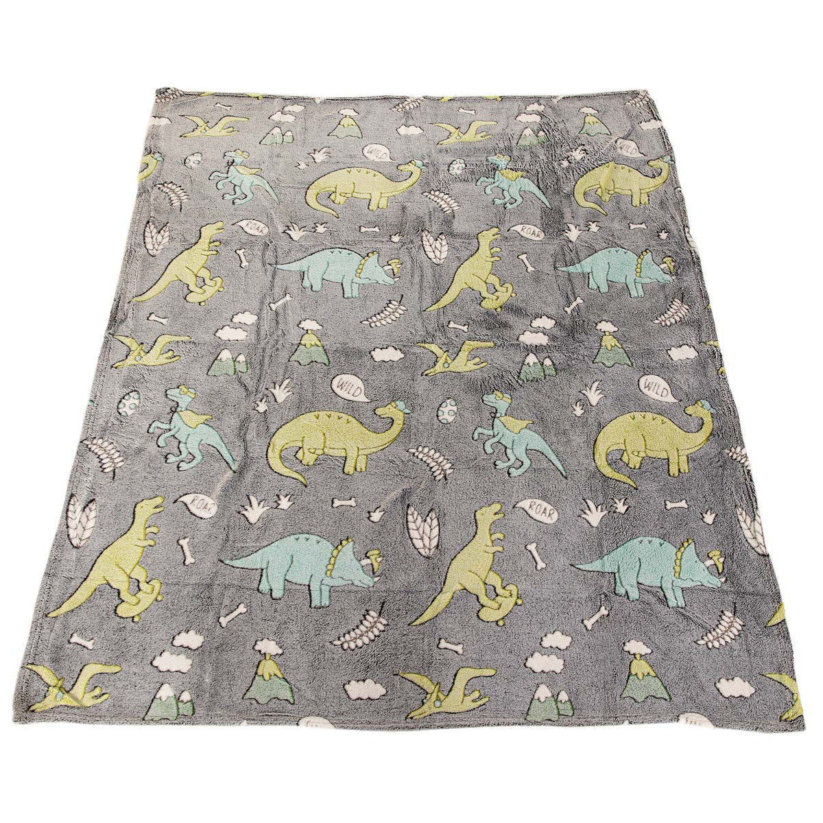 Toi-toys glow in the dark deken dino 130x150 cm